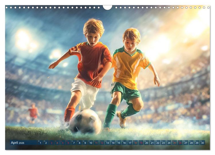Produktbild: Fussball - Kids in Action (Wandkalender 2026 DIN A3 quer), CALVENDO Monatskalender