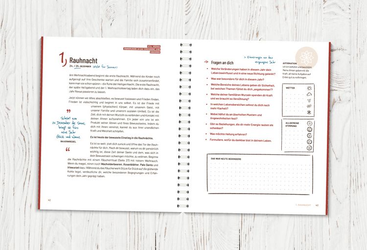 Produktbild: Die Rauhn&auml;chte - Im Fluss der Zeiten: Ein Workbook f&uuml;r die 12 heiligen N&auml;chte mit viel Raum f&uuml;r eigene Notizen