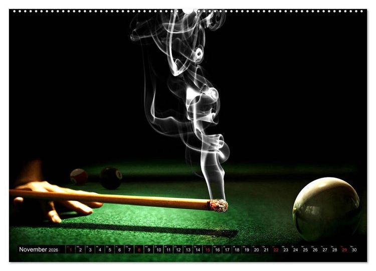 Produktbild: Billard. Konzentration - Sport - Spannung (Wandkalender 2026 DIN A2 quer), CALVENDO Monatskalender