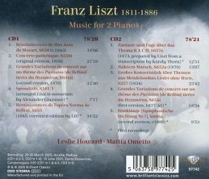 Produktbild: Liszt:Music for 2 Pianos