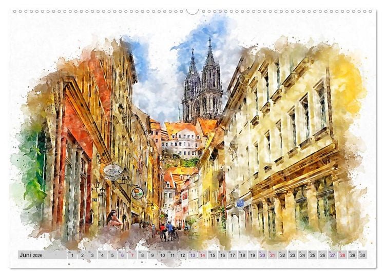 Produktbild: Malerisches Mei&szlig;en (hochwertiger Premium Wandkalender 2026 DIN A2 quer), Kunstdruck in Hochglanz