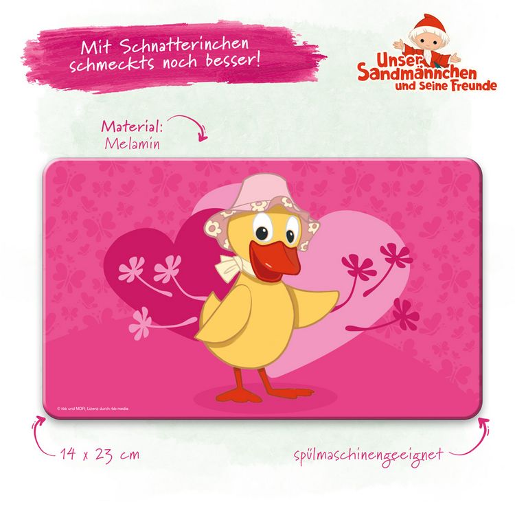 Produktbild: Tr&ouml;tsch Unser kleines Sandm&auml;nnchen Schnatterinchen Melaminbrettchen
