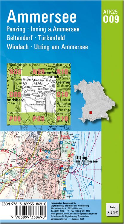 Produktbild: Ammersee 1 : 25 000