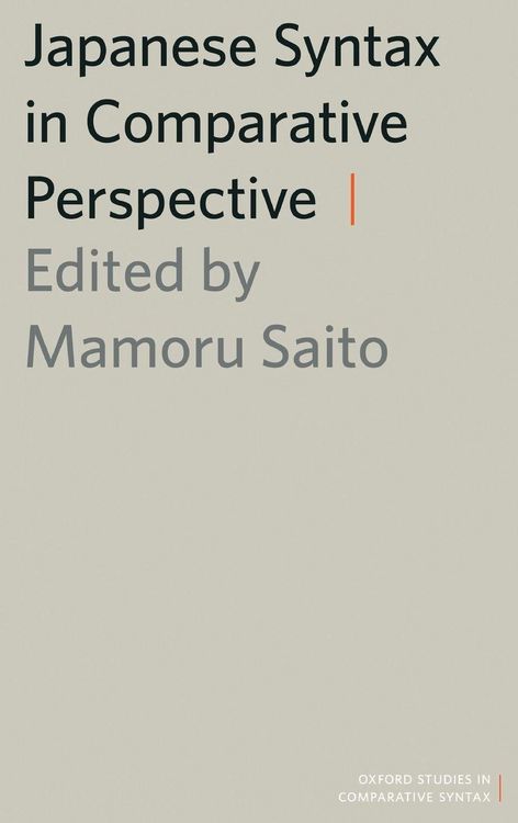 Produktbild: Japanese Syntax in Comparative Perspective