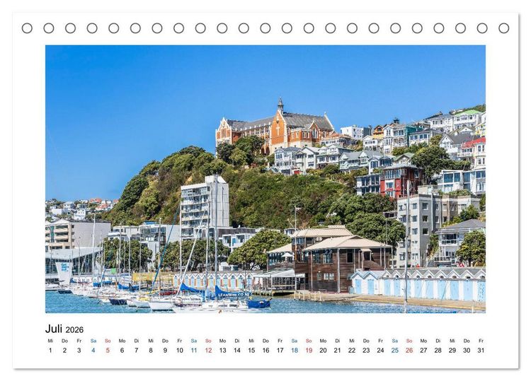 Produktbild: Neuseeland - Von Auckland nach Queenstown (Tischkalender 2026 DIN A5 quer), CALVENDO Monatskalender