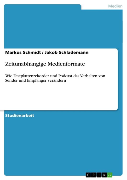 Produktbild: Zeitunabh&auml;ngige Medienformate