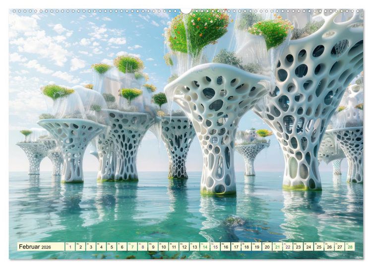 Produktbild: Science-Fiction Wasserwelten (hochwertiger Premium Wandkalender 2026 DIN A2 quer), Kunstdruck in Hochglanz