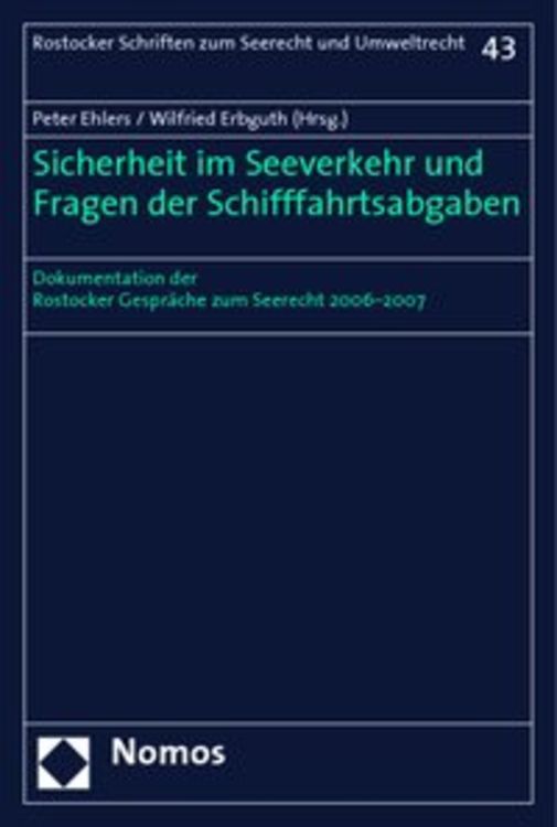Produktbild: Sicherheit im Seeverkehr und Fragen der Schifffahrtsabgaben