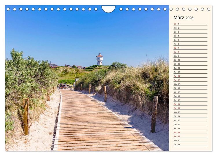 Produktbild: Langeoog Geburtstagskalender (Wandkalender 2026 DIN A4 quer), CALVENDO Monatskalender