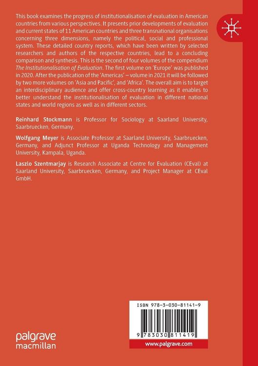 Produktbild: The Institutionalisation of Evaluation in the Americas