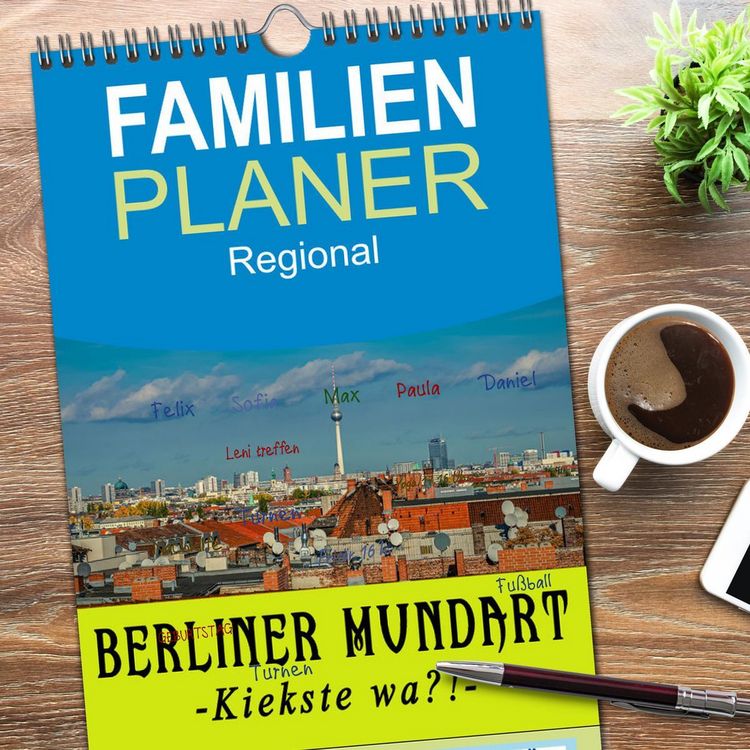 Produktbild: Familienplaner 2026 - Berliner Mundart mit 5 Spalten (Wandkalender, 21 x 45 cm) CALVENDO