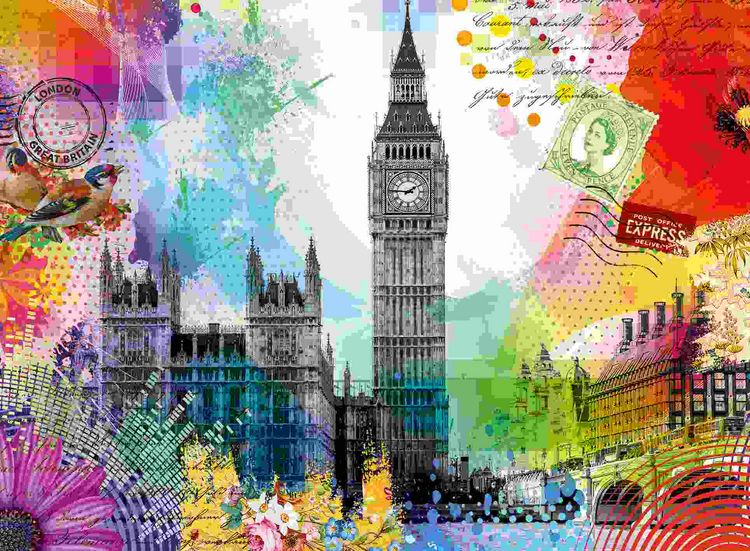 Produktbild: Erwachsenenpuzzle 500 Teile - Gr&uuml;&szlig;e aus London