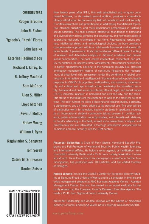 Produktbild: Cross-Disciplinary Perspectives on Homeland and Civil Security