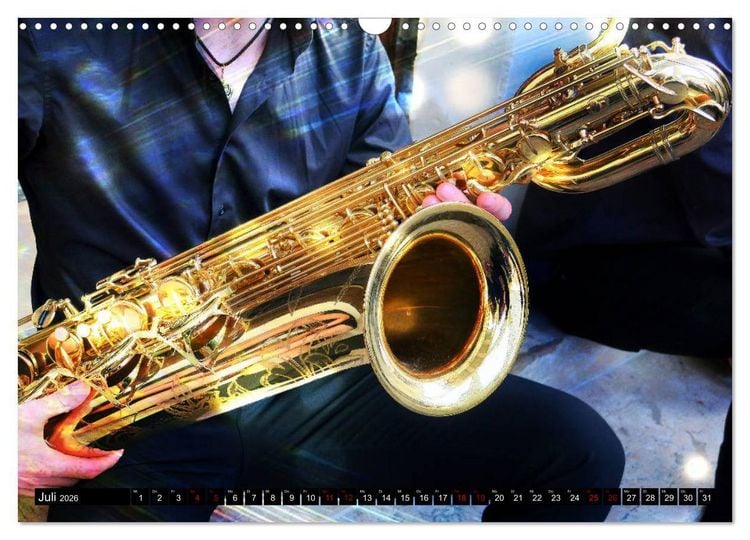 Produktbild: SAXOPHON - on stage (Wandkalender 2026 DIN A3 quer), CALVENDO Monatskalender