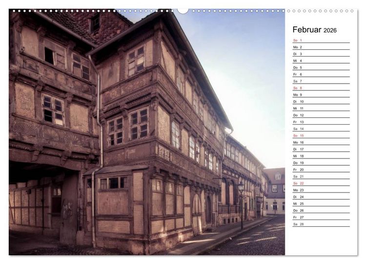 Produktbild: Fachwerkh&auml;user im Harz (Wandkalender 2026 DIN A2 quer), CALVENDO Monatskalender