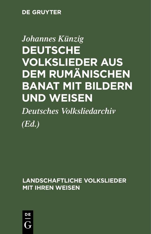 Produktbild: Deutsche Volkslieder aus dem rum&auml;nischen Banat mit Bildern und Weisen