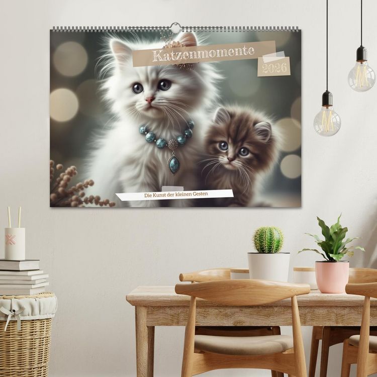 Produktbild: Katzenmomente (Wandkalender 2026 DIN A2 quer), CALVENDO Monatskalender