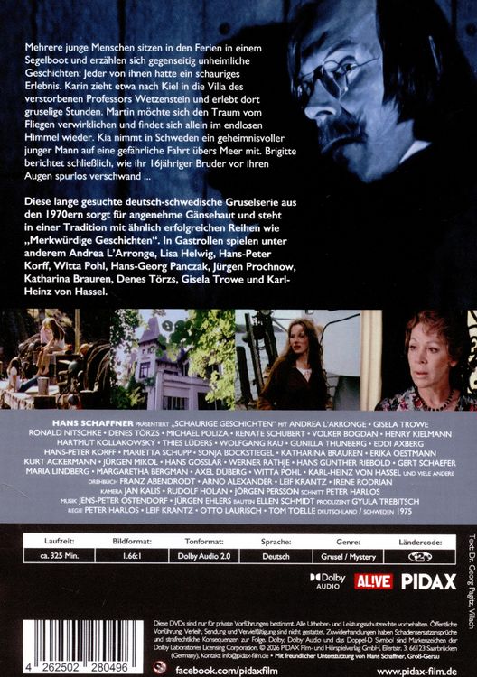 Produktbild: Schaurige Geschichten / Alle 13 Folgen der Kult-Gruselserie mit erstklassiger Besetzung (Pidax Serien-Klassiker) [2 DVDs]