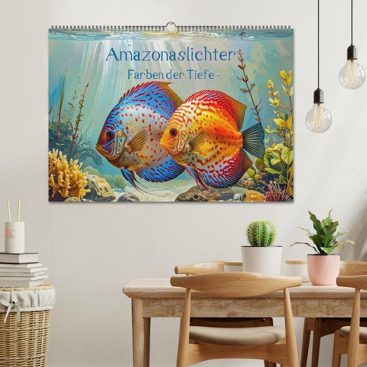 Produktbild: Amazonaslichter. Farben der Tiefe (Wandkalender 2026 DIN A2 quer), CALVENDO Monatskalender
