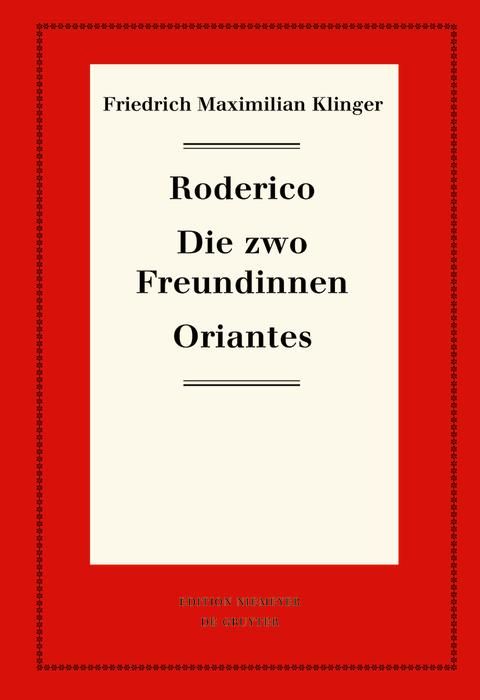Produktbild: Roderico. Die zwo Freundinnen. Oriantes