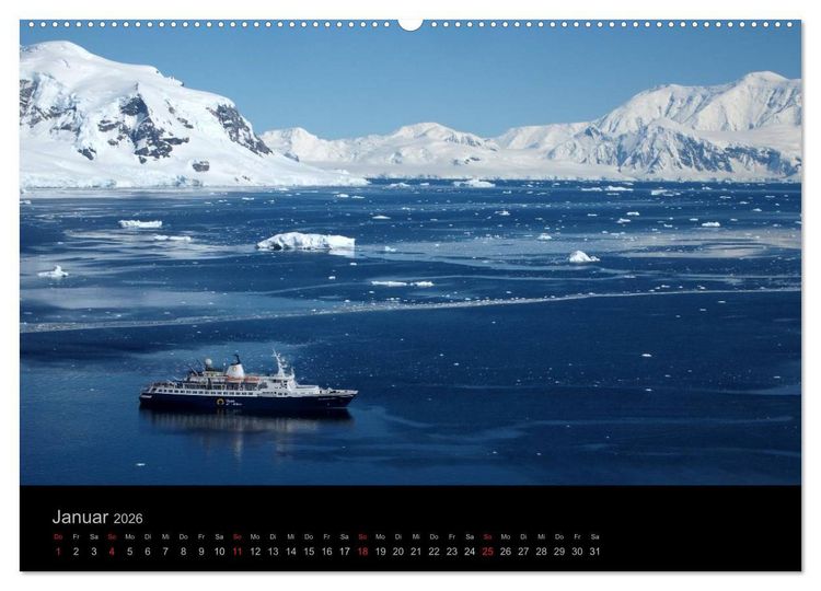 Produktbild: Antarktische Impressionen (Wandkalender 2026 DIN A2 quer), CALVENDO Monatskalender