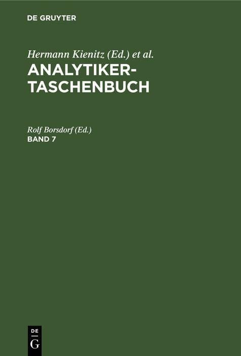 Produktbild: Analytiker-Taschenbuch. Band 7
