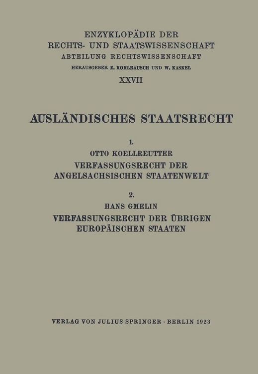 Produktbild: Ausl&auml;ndisches Staatsrecht