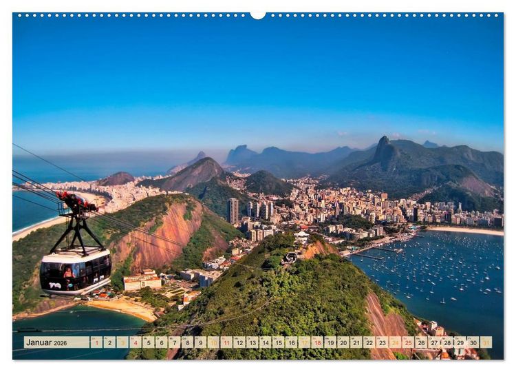 Produktbild: Rio de Janeiro, Stadt des Sonnenscheins (Wandkalender 2026 DIN A2 quer), CALVENDO Monatskalender