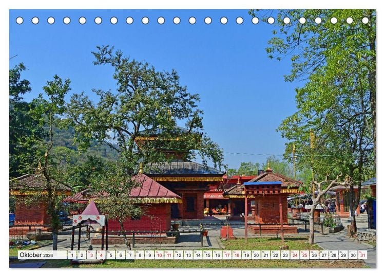 Produktbild: POKHARA und SARANGKOT (Tischkalender 2026 DIN A5 quer), CALVENDO Monatskalender