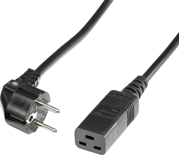Produktbild: Roline 19.08.1552 Strom Anschlusskabel Schwarz 2.00m