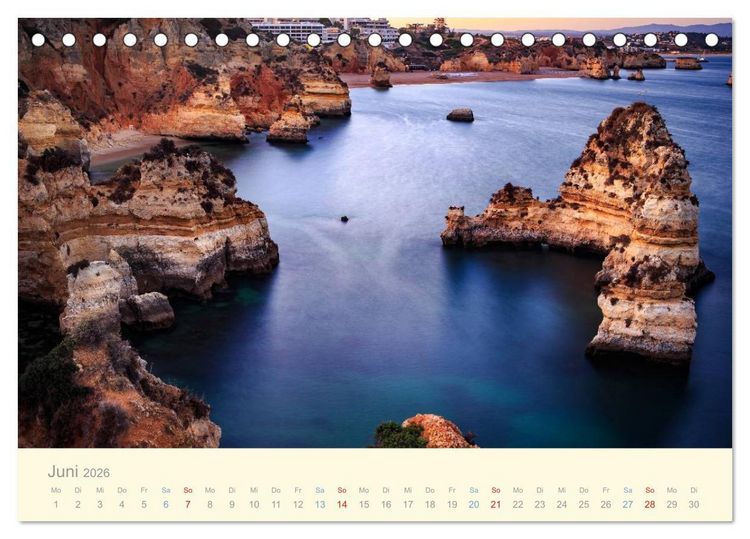 Produktbild: Algarve - Portugals goldene K&uuml;ste (Tischkalender 2026 DIN A5 quer), CALVENDO Monatskalender