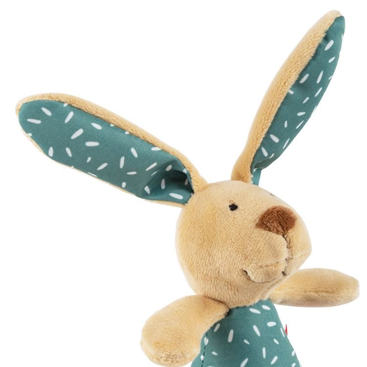 Produktbild: Sigikid 43542 - Greifling Rassel Hase, braun/gr&uuml;n, Pl&uuml;sch, 23 cm