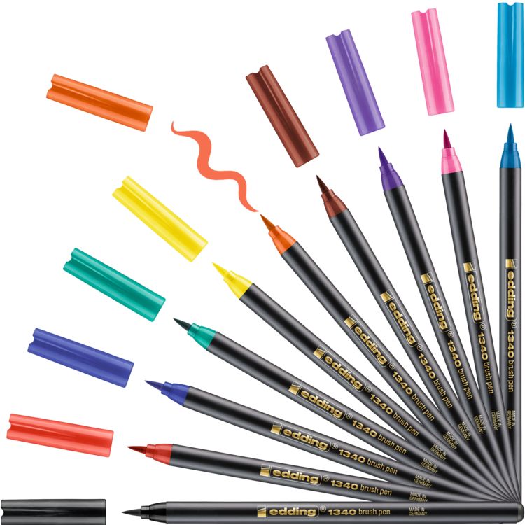 Produktbild: Edding Pinselstifte 1340 BrushPen 10er Set