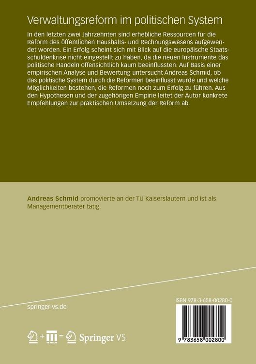 Produktbild: Verwaltungsreform im politischen System