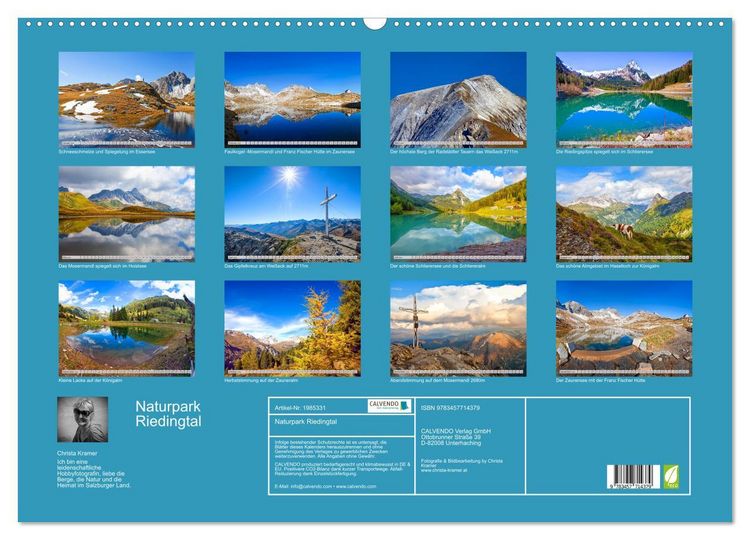 Produktbild: Naturpark Riedingtal (Wandkalender 2026 DIN A2 quer), CALVENDO Monatskalender