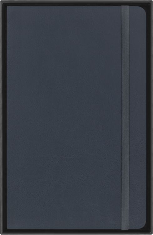 Produktbild: Moleskine Vegea Capri Notizb. A5 lin. Kt schwarz Petrol/Box