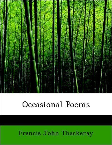 Produktbild: Thackeray, F: Occasional Poems