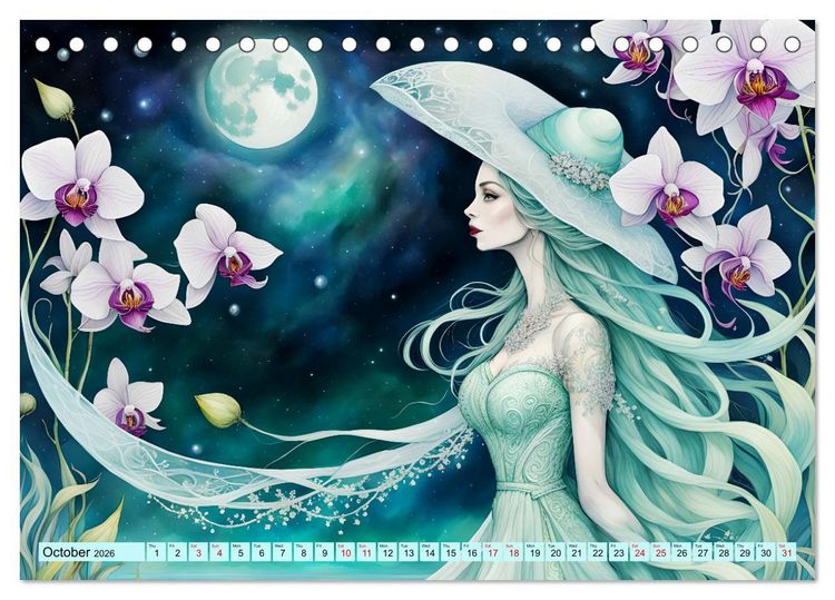 Produktbild: Enchantress of nature (Desk Calendar 2026 DIN A5 landscape), CALVENDO 12 Month DeskCalendar