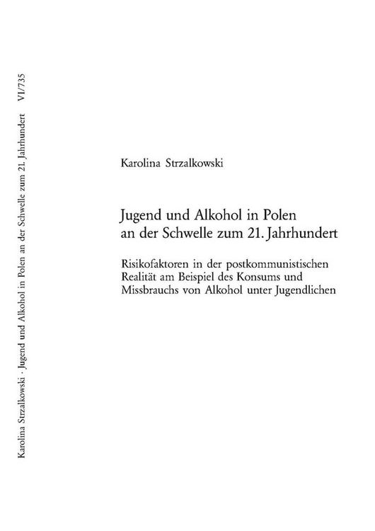 Produktbild: Jugend und Alkohol in Polen an der Schwelle zum 21. Jahrhundert