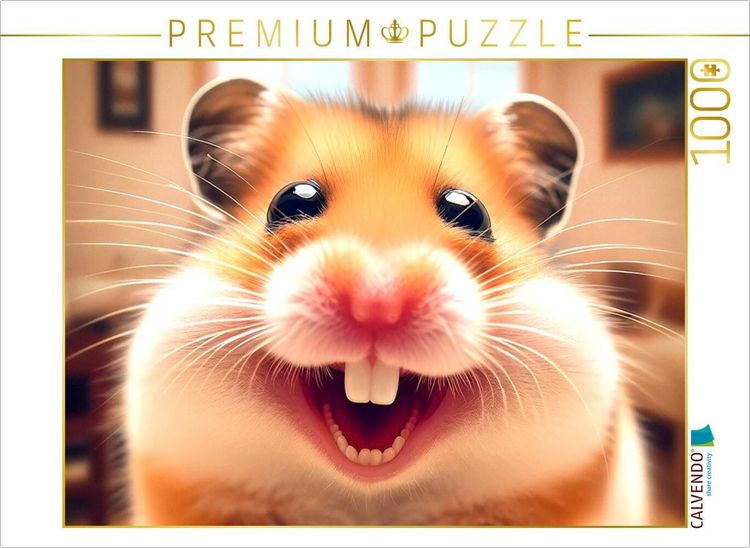 Produktbild: CALVENDO Puzzle Grinsender Hamster | 1000 Teile Lege-Gr&ouml;&szlig;e 64x48cm Foto-Puzzle f&uuml;r gl&uuml;ckliche Stunden