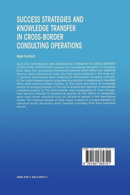 Produktbild: Success Strategies and Knowledge Transfer in Cross-Border Consulting Operations