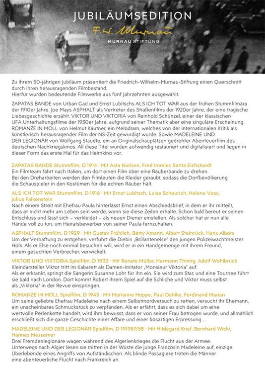 Produktbild: 50 Jahre Murnau-Stiftung - Jubil&auml;umsedition [5 DVDs]