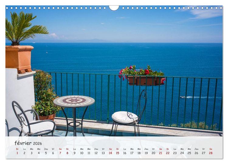 Produktbild: C&ocirc;te amalfitaine - Villes romantiques et paysages magiques (Calendrier mural 2026 DIN A3 vertical), CALVENDO calendrier mensuel