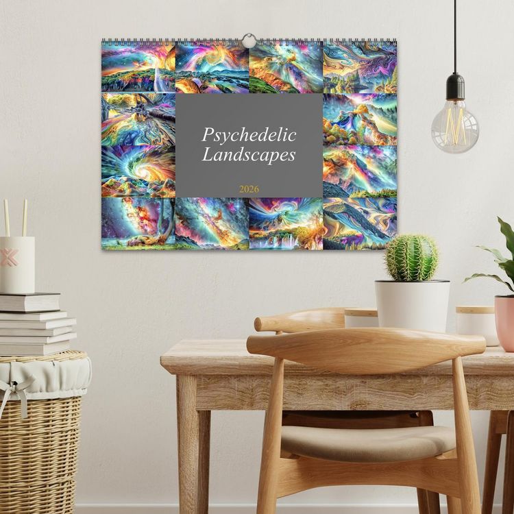 Produktbild: Psychedelic Landscapes (Wall Calendar 2026 DIN A3 landscape), CALVENDO 12 Month Wall Calendar