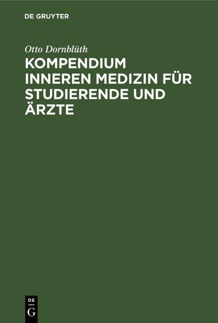 Produktbild: Kompendium inneren Medizin f&uuml;r Studierende und &Auml;rzte