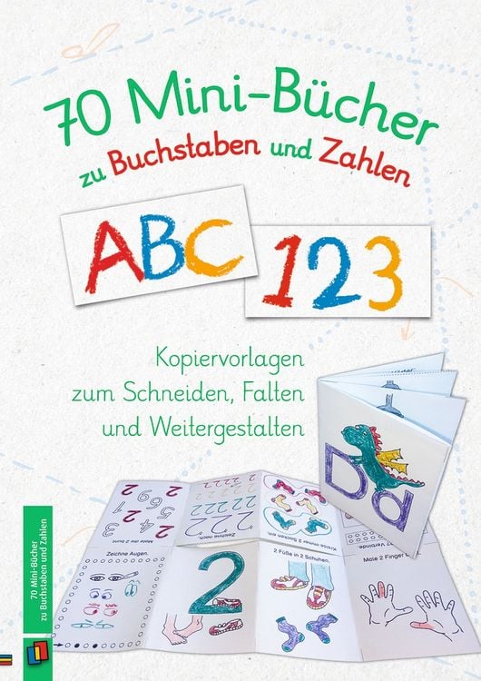 Produktbild: 70 Mini-B&uuml;cher zu Buchstaben und Zahlen
