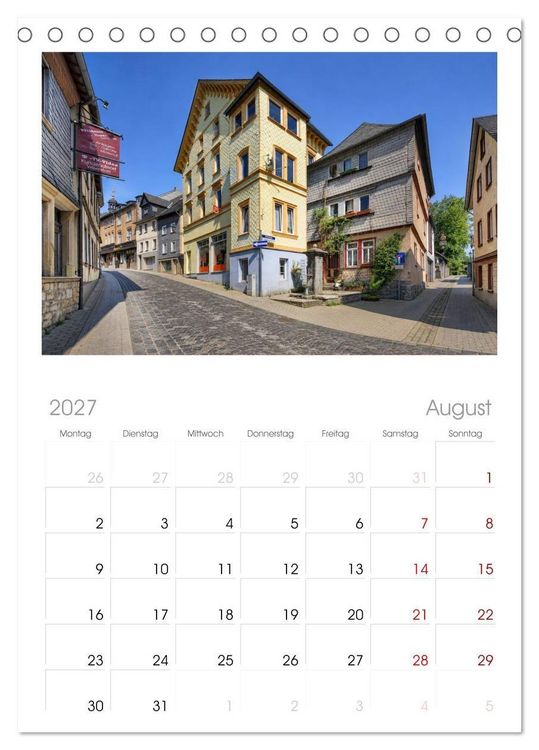 Produktbild: Tischplaner 2027 - Glanzvolles Weilburg (A5 Tischkalender zum Aufstellen) CALVENDO