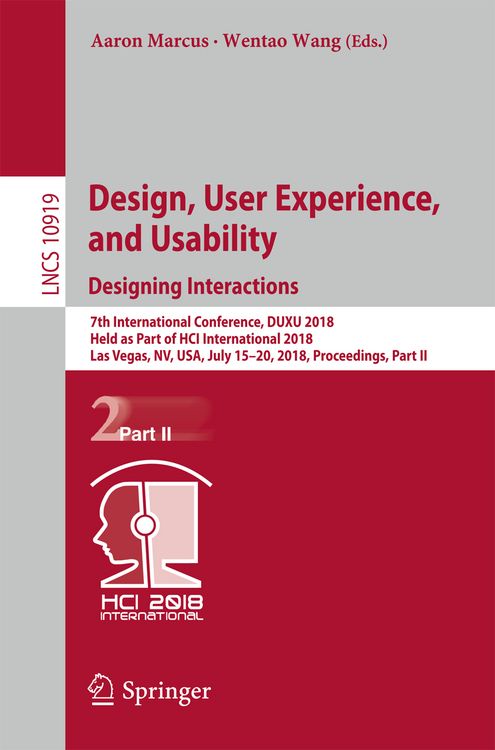 Produktbild: Design, User Experience, and Usability: Designing Interactions