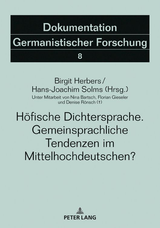 Produktbild: Hoefische Dichtersprache. Gemeinsprachliche Tendenzen im Mittelhochdeutschen?