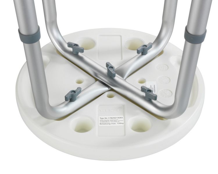Produktbild: Duschhocker Mod. Secura h&ouml;henverstellbar, 120 kg Tragkraft